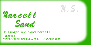 marcell sand business card